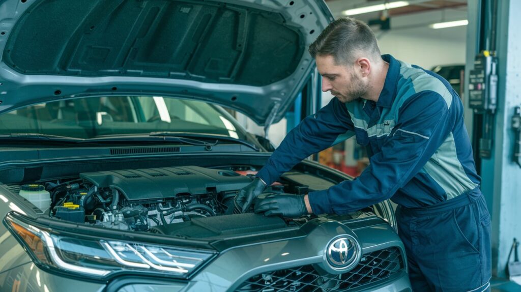 profissional revisando o motor de um veículo - laudo cautelar